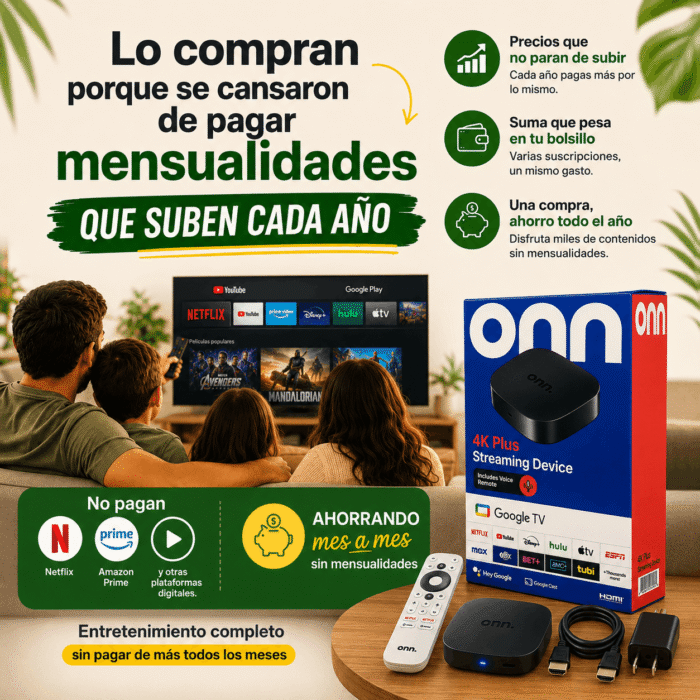 TV BOX WATCH Onn 4k STREAMING TV AZUL - Image 2